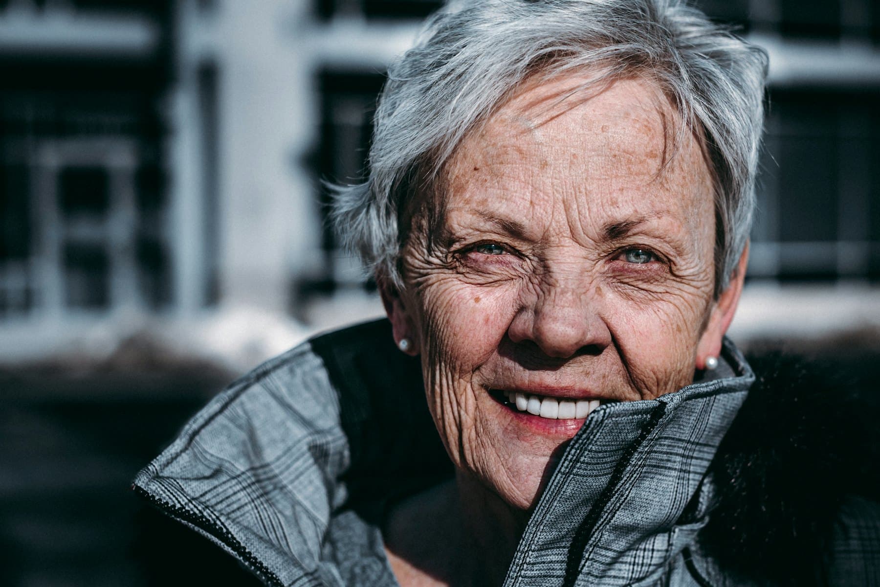 A smiling woman