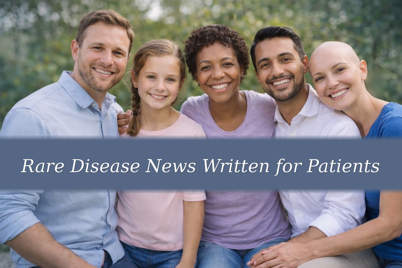 Diverse group of rare disease patients and caregivers, rare disease news and clinical trial analysis written for patients, not physicians